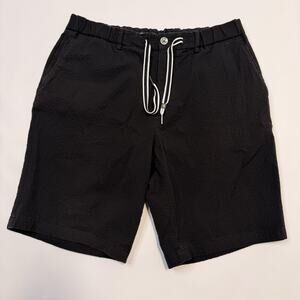 FootJoy X Todd Snyder Shorts Mens Large Black Chino Golf 9 Inseam Drawstring